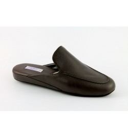 men's slippers CASA  dark brown deerskin